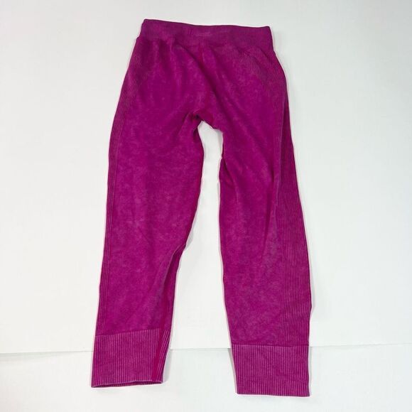 Pink Active Jogger Leggings Women's XL High Rise Seamless Ribbed Activewear - Picture 8 of 9